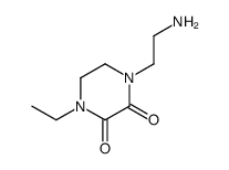 2,3-Piperazinedione,1-(2-aminoethyl)-4-ethyl-(9CI) Structure