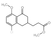 methyl 3-(8-chloro-5-methoxy-4-oxo-tetralin-2-yl)propanoate结构式