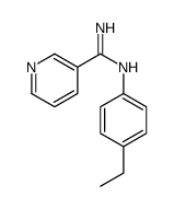 3-Pyridinecarboximidamide,N-(4-ethylphenyl)-(9CI) Structure