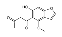 6-hydroxy-4-methoxy-5-acetoacetylbenzofuran结构式
