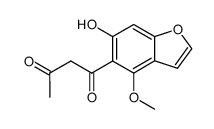 6-hydroxy-4-methoxy-5-acetoacetylbenzofuran Structure