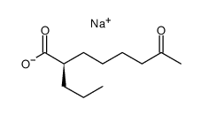 (2R)-7-oxo-2-propyloctanoic acid sodium salt结构式