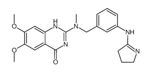 2-{[3-(4,5-dihydro-3H-pyrrol-2-ylamino)-benzyl]-methyl-amino}-6,7-dimethoxy-1H-quinazolin-4-one结构式