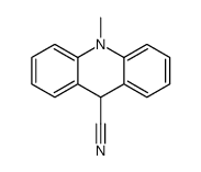 10-methyl-9H-acridine-9-carbonitrile结构式