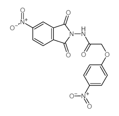 Acetamide,N-(1,3-dihydro-5-nitro-1,3-dioxo-2H-isoindol-2-yl)-2-(4-nitrophenoxy)- structure