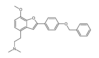 2-(4'-benzyloxyphenyl)-7-methoxy-4-(2'-N,N-dimethylaminoethyl)benzofuran结构式