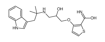 2-Thiophenecarboxamide, 3-(2-hydroxy-3-((2-(1H-indol-3-yl)-1,1-dimethy lethyl)amino)propoxy)- structure