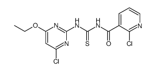 1-(4-Chloro-6-ethoxy-pyrimidin-2-yl)-3-(2-chloro-pyridine-3-carbonyl)-thiourea Structure