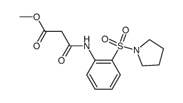 N-[2-(Pyrrolidine-1-sulfonyl)-phenyl]-malonamic acid methyl ester结构式