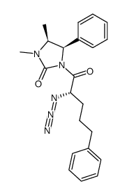 (4S,5R)-1-((S)-2-azido-5-phenylpentanoyl)-3,4-dimethyl-5-phenylimidazolidin-2-one Structure