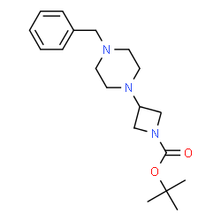 tert-butyl 3-(4-benzylpiperazin-1-yl)azetidine-1-carboxylate结构式
