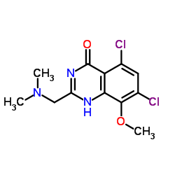 4(1H)-Quinazolinone,5,7-dichloro-2-[(dimethylamino)methyl]-8-methoxy- (9CI)结构式