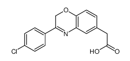 2-[3-(4-chlorophenyl)-2H-1,4-benzoxazin-6-yl]acetic acid结构式