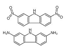 9H-carbazole-2,7-diamine,2,7-dinitro-9H-carbazole Structure