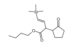 butyl (E)-2-(2-oxocyclopentyl)-4-(trimethylsilyl)but-3-enoate Structure