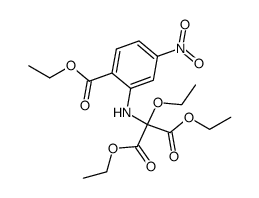 ethyl 2-(N-(diethoxycarbonyl)(ethoxy)-methyl)amino-4-nitrobenzoate结构式