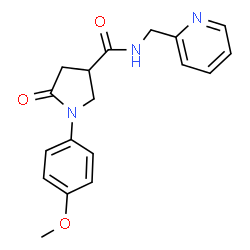 1-(4-methoxyphenyl)-5-oxo-N-(pyridin-2-ylmethyl)pyrrolidine-3-carboxamide Structure