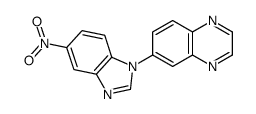 6-(5-nitrobenzimidazol-1-yl)quinoxaline结构式