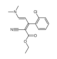 ethyl 3-(2-chlorophenyl)-2-cyano-5-dimethylaminopenta-2,4-dienolate结构式