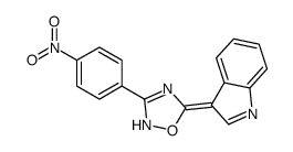 5-indol-3-ylidene-3-(4-nitrophenyl)-2H-1,2,4-oxadiazole结构式