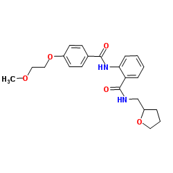 2-{[4-(2-Methoxyethoxy)benzoyl]amino}-N-(tetrahydro-2-furanylmethyl)benzamide Structure