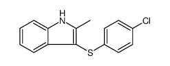 3-(4-chlorophenylthio)-2-methyl-1H-indole Structure