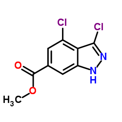 Methyl 3,4-dichloro-1H-indazole-6-carboxylate结构式