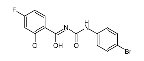 N-[(4-bromophenyl)carbamoyl]-2-chloro-4-fluorobenzamide结构式