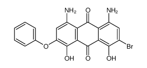 4,5-diamino-2-bromo-1,8-dihydroxy-7-phenoxyanthracene-9,10-dione Structure