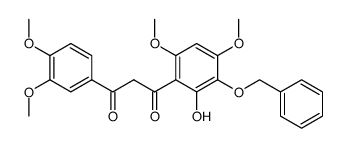 1-(3-(benzyloxy)-2-hydroxy-4,6-dimethoxyphenyl)-3-(3,4-dimethoxyphenyl)propane-1,3-dione结构式