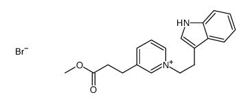 1-[2-(1H-indol-3-yl)-ethyl]-3-(2-methoxycarbonyl-ethyl)-pyridinium bromide结构式