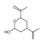 1-(6-hydroxy-4-prop-1-en-2-yloxan-2-yl)ethanone Structure