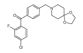 4-CHLORO-4'-[8-(1,4-DIOXA-8-AZASPIRO[4.5]DECYL)METHYL]-2-FLUOROBENZOPHENONE Structure
