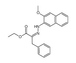 (Z)-ethyl phenylpyruvate 2-<(3-methoxy-2-naphthyl)hydrazone>结构式