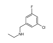 N-[(3-chloro-5-fluorophenyl)methyl]ethanamine Structure