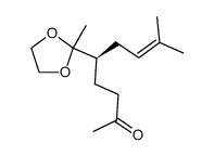 (5R)-8-methyl-5-(2-methyl-1,3-dioxolan-2-yl)-7-nonen-2-on结构式