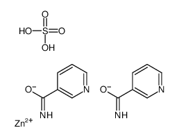 zinc,pyridine-3-carboxamide,sulfate Structure