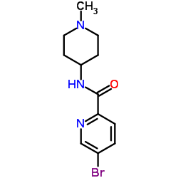 5-Bromo-N-(1-methyl-4-piperidinyl)-2-pyridinecarboxamide Structure