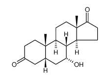 Androstane-3,17-dione, 7-hydroxy-, (5β,7α) Structure