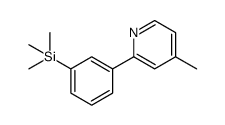 Pyridine, 4-methyl-2-[3-(trimethylsilyl)phenyl] Structure