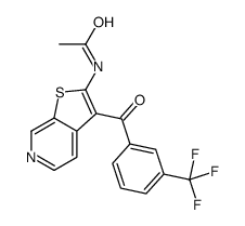 N-[3-[3-(trifluoromethyl)benzoyl]thieno[2,3-c]pyridin-2-yl]acetamide结构式