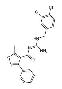 N-(amino(3,4-dichlorobenzylamino)methylene)-5-methyl-3-phenylisoxazole-4-carboxamide结构式