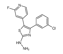 [4-(3-chlorophenyl)-5-(2-fluoropyridin-4-yl)-1,3-thiazol-2-yl]hydrazine Structure