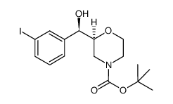 (S)-tert-butyl 2-((R)-hydroxy(3-iodophenyl)methyl)morpholine-4-carboxylate结构式