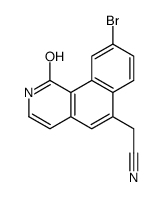 2-(9-bromo-1-oxo-2H-benzo[h]isoquinolin-6-yl)acetonitrile结构式