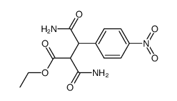 *2,3-Dicarbamoyl-3-(4-nitro-phenyl)-propionsaeure-aethylester结构式