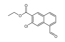 ethyl 3-chloro-5-formylnaphthalene-2-carboxylate结构式