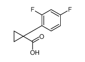 1-(2,4-difluorophenyl)cyclopropane-1-carboxylic acid结构式
