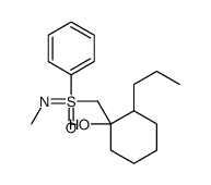 1-[(N-methyl-S-phenylsulfonimidoyl)methyl]-2-propylcyclohexan-1-ol结构式