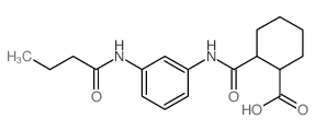 2-{[3-(Butyrylamino)anilino]-carbonyl}cyclohexanecarboxylic acid Structure